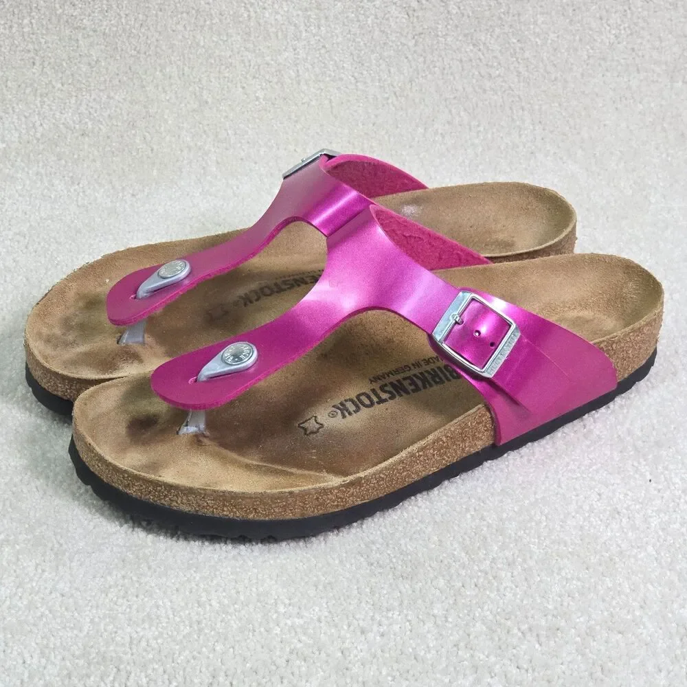 Birkenstock Gizeh Birko Flor Thong Sandals Pink Women's EU 41 L10